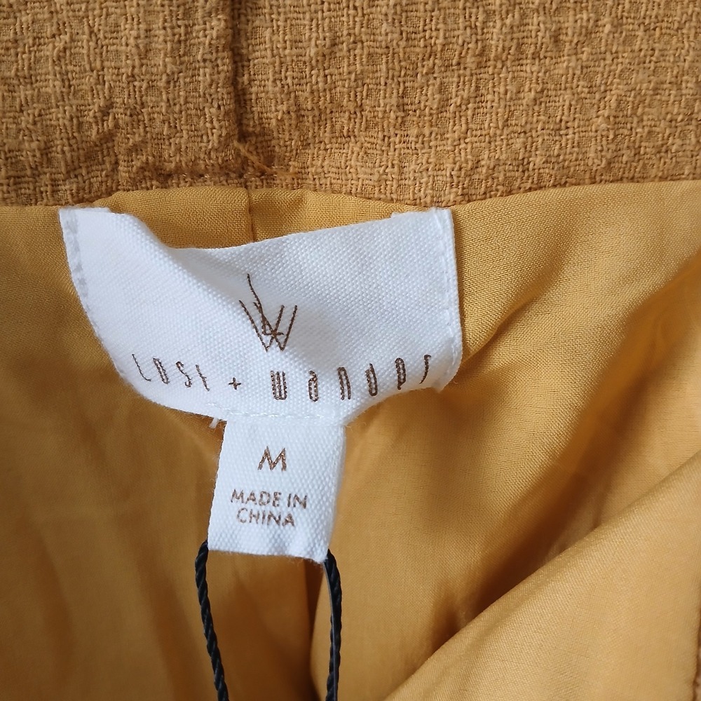 Lost + Wander Anthropologie Women's Size Medium Belted Pants Gold Yellow NWT!!! - Picture 10 of 16